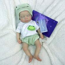 Christmas Decoration 1 Pc 13 Inches Full Body Silicone Reborn Doll Loulou Girl Or Boy Baby With Tongue Handmade Newborn Baby Doll For Children Birthday Gifts