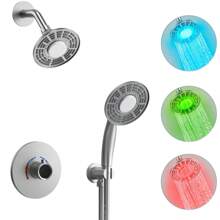 APOSHION LED Shower Head Shower Faucet Set With Handheld Shower Head For Bathroom Shower Set