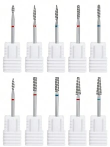 1pc Diamond Spiral Nail Drill Bit For Manicure, Small Pocket, Russian Style Pre-Treatment, Abrasive Grinding Head - Multicolor - View 3