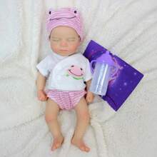 Christmas Decoration 1 Pc 13 Inches Full Body Silicone Reborn Doll Loulou Girl Or Boy Baby With Tongue Handmade Newborn Baby Doll For Children Birthday Gifts