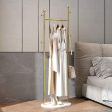 Perchero de pie de color crema, perchero de ropa de pie para el hogar, diseño minimalista para dormitorio, sala de estar, entrada