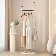 Perchero de pie de color crema, perchero de ropa de pie para el hogar, diseño minimalista para dormitorio, sala de estar, entrada