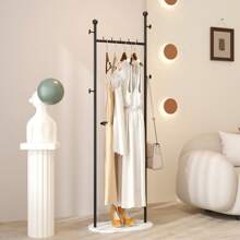 Perchero de pie de color crema, perchero de ropa de pie para el hogar, diseño minimalista para dormitorio, sala de estar, entrada