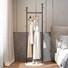 Perchero de pie de color crema, perchero de ropa de pie para el hogar, diseño minimalista para dormitorio, sala de estar, entrada