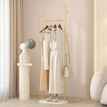 Perchero de pie de color crema, perchero de ropa de pie para el hogar, diseño minimalista para dormitorio, sala de estar, entrada