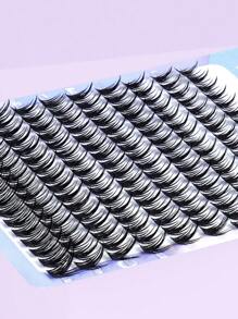 160pcs Manga Lash Extensions Anime Cosplay Spiky False Eyelashes DIY Individual False Eyelashes Japanese Eye Makeup Tool Cluster Lashes Wet Makeup Style For Daily Travel Parties Cosplaylash Clusters,Eyelash Clusters,Individual Eyelashes,Lashes,Fake Lashes - D - View 7