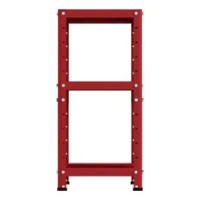 Compact Steel Shelf With 3 Shelves - Capacity 45kg - 65cm X 45cm X 30cm - Red - View 5