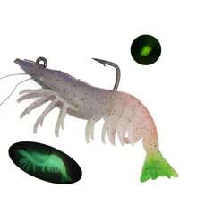 1 件装软虾式软塑料鱼饵，高品质耐用淡水和咸水游泳饵，适合鲈鱼垂钓