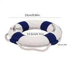 1 件壁饰，航海风格红蓝救生圈雕像，房间装饰，家居装饰，场景装饰，桌面装饰 - 彩色 - 查看 16