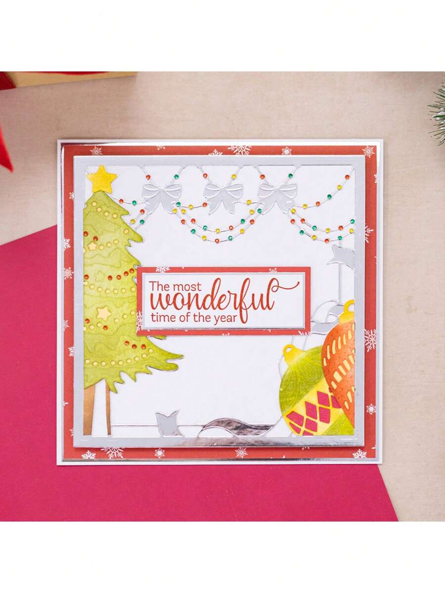 WUPARRSS 1 件新款背景框架创意手工 DIY 金属切割模具，优质碳钢压花切割模具纸板制作，适用于剪贴簿、相册框架、卡片、信封、邀请函、蜡烛灯箱、压花纸、手工创意制作、生日派对庆典等节日礼物爱情友谊祝福装饰优秀创意设计切割模具 - 銀色 - 查看 1