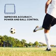 HOMCOM Rebounder Net Kickback Target Goal Teens Adults Training Aid Multi-Sports Practice Adjustable - Blue - View 6