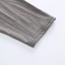 Playera Cuello Redondo Manga Larga Lisa Para Hombre Casual - Gris - Ver 7