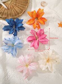 1 件度假风格仿花发夹，适合旅行装扮爪夹发夹发夹 - 彩色 - 查看 3