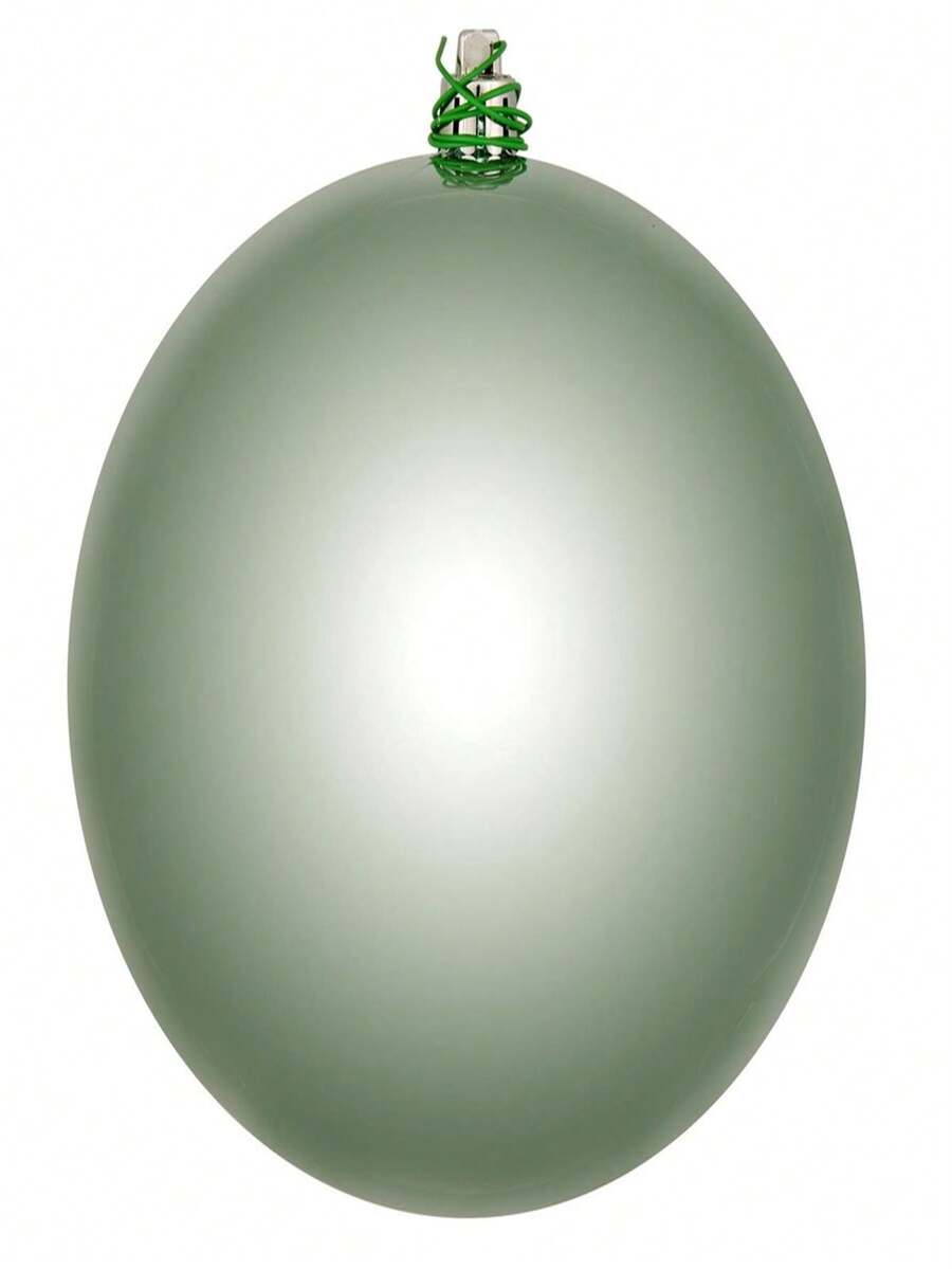 Vickerman N590840DSV 3 In. Gray Mint Shiny Ball UV Drilled - Bag Of 12 - BẰNG - Xem 1