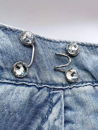 1/2pcs Detachable & Adjustable Waist Belt Buckle, Seamless Reusable Buckle, Easy Install