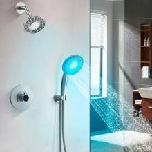APOSHION LED Shower Head Shower Faucet Set With Handheld Shower Head For Bathroom Shower Set