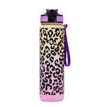 1 pieza Botella de agua deportiva con estampado de leopardo de 32oz (aproximadamente 1000ml) con pajilla, adecuada para correr, fitness, saltar la cuerda, actividades al aire libre - Multicolor - Ver 16