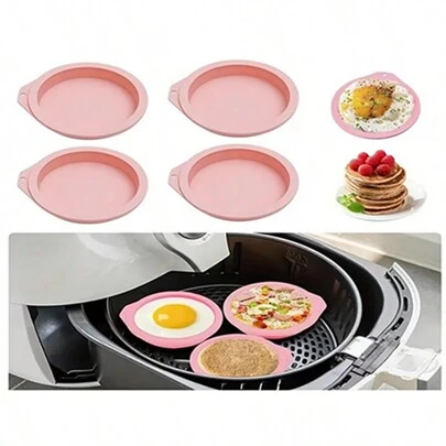 Air Fryer Egg Mold, Air Fryer Cake Mold (Silicone Material), Also Suitable For Making Pancakes, Toast, Etc., Non-Stick Air Fryer Accessories, Father's Day, Mother's Day, Christmas, Thanksgiving, Halloween, Valentine's Day Gifts