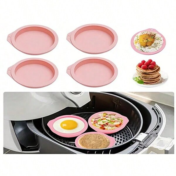 Ei-Form für Heißluftfritteuse, Silikon Kuchen-Form für Heißluftfritteuse, geeignet für Muffinaufsatz, Toast, Antihaftbeschichtetes Zubehör für Heißluftfritteuse, Geschenk zum Vatertag, Muttertag, Weihnachten, Erntedankfest, Halloween, Valentinstag