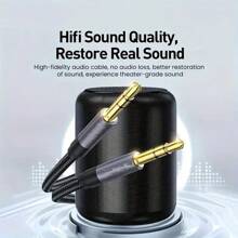 Cavo Aux intrecciato in nylon da 3,5 mm premium - Maschio a maschio, audio stereo Hi-Fi per cuffie, auto, casa audio, altoparlanti e accessori per cuffie tablet