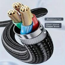 Cavo Aux intrecciato in nylon da 3,5 mm premium - Maschio a maschio, audio stereo Hi-Fi per cuffie, auto, casa audio, altoparlanti e accessori per cuffie tablet