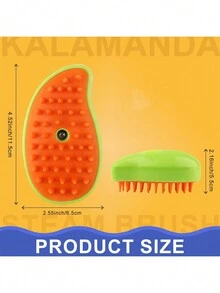 随机颜色多功能宠物蒸汽刷，自清洁蒸汽宠物按摩刷，硅胶蒸汽宠物刷，用于去除缠结和松散的毛发，一键喷雾防蝇淋浴梳，宠物刷，猫毛清洁梳 - 彩色 - 查看 8