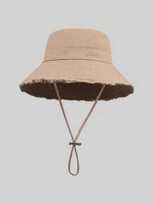 1 chiếc mũ xô có dây rút dành cho nữ, vải mềm, chống gió, thời trang, duyên dáng, thích hợp để mặc hàng ngày, đi lại, du lịch, kỳ nghỉ, quà tặng - Mũ của ngư dân - Xem 6