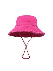 1 chiếc mũ xô có dây rút dành cho nữ, vải mềm, chống gió, thời trang, duyên dáng, thích hợp để mặc hàng ngày, đi lại, du lịch, kỳ nghỉ, quà tặng - Mũ của ngư dân - Xem 8