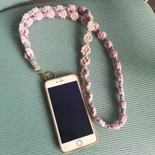 A Hand-Woven Keychain Lanyard With Flowers For Bag ID Card And Brand Lanyard - * - View 4