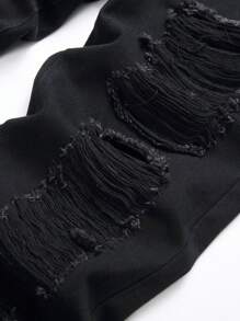 Quần Jean Denim Chân Thẳng Slim Fit Hợp Thời Trang Cho Nam - màu đen - Xem 4