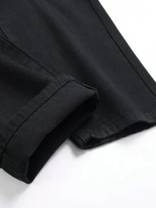 Quần Jean Denim Chân Thẳng Slim Fit Hợp Thời Trang Cho Nam - màu đen - Xem 7
