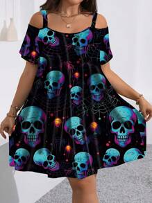 Hollow Out Fashionable Minimalist Elegant Short Dress - Multicolor - View 3