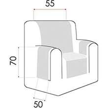 Ecommerc3 Armchair Cover Size 1 Seater Perfect Fit - Armchair Cover Various Colors For Any Combination - Armchair Cover 100% Made In Spain - 米色 - 查看 2