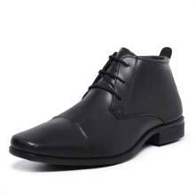Men's Dress Boot Sport Thin Short Upper Lace-Up Soft EVA Insole Lightweight Resistant Sole - 黑色 - 查看 1