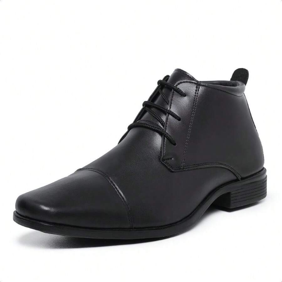 Men's Dress Boot Sport Thin Short Upper Lace-Up Soft EVA Insole Lightweight Resistant Sole - 黑色 - 查看 1