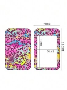 1pc Colorful Leopard Print Lanyard ID Card Holder Set, Suitable For Doctors, Nurses, Students, Teachers, Exhibition Staff ID Badge Lanyards, Can Be Used As Exhibition, Gift, Keychain Or Daily Use Car Accessories Bag Charm School