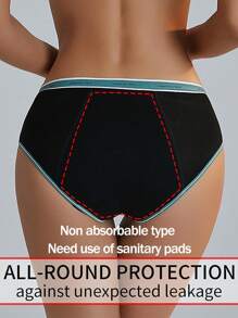 5 piezas/paquete Bragas antifugas para el período de las mujeres, ropa interior elástica de cintura alta y absorbente y sexy para la menstruación