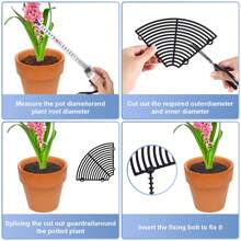 1 Pieza Cubierta para Maceta, Diámetro de 7.5/11.8/20 pulgadas Redonda Cortable, Cubierta Protectora de Tierra para Maceta de Flores, Protector contra Excavación de Gatos, Cubierta de Rejilla para Maceta de Plantas Bebé para Interiores y Exteriores, Herramientas de Jardín