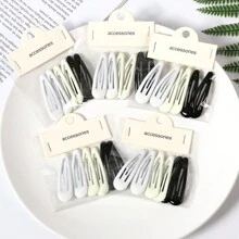 30pcs/Pack Bagged Ombre Brown Drop Shaped Hair Clip Set In Simple Style For Women, Suitable For All Hair Types Casual Claw Clips Hair Claws Hair Barrettes, School Stuff, Hair Accerssories, Head Accessories, Hair Accessories For Women