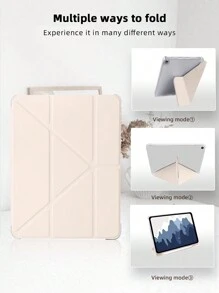 1个透明笔槽，80%可折叠支架保护套，可调节软边平板电脑保护套，兼容iPad Mini 4/Mini 5/Mini 6/Mini 7/Air/Air 2/9.7/10.2/10.5/10.9/Air 4/Air 5/11英寸/10代/12.9/Air 11(M2)/iPad Air 13(M3 2025)/iPad Air 11英寸(M3) 2025/iPad (A16) 11英寸第11代2025款。触控笔仅供展示，不包含在内。 - 淡粉紅色 - 查看 5