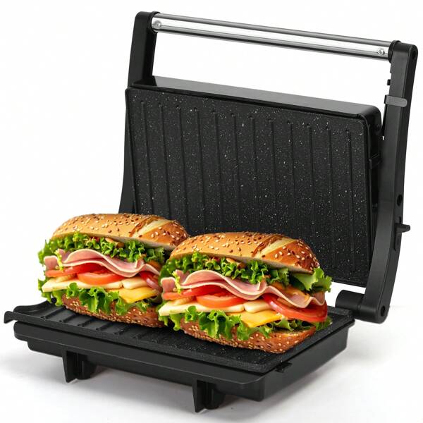 Aigostar - Kontaktgrill für Sandwiches, Steak, Panini Grill und Sandwichmaker mit Antihaftbeschichtet, 1000W, 23 x 14,5cm, 180º Öffnung, Leicht zu Reinigen