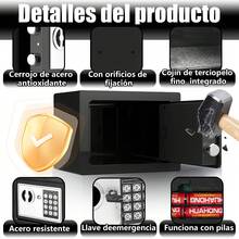Caja De Seguridad Pequeña, Caja Fuerte De Seguridad Digital De Contraseña, Caja Fuerte De Seguridad para El Hogar, Oficina, Hotel, Negocios - Negro - Ver 5