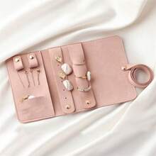 Microfiber Jewellery Storage Roll Bag Necklace Ring Earring Large Capacity Storage Jewellery Bag 1pc For Fall Home Decor, Foldable Storage Bags - Multicolor - View 10