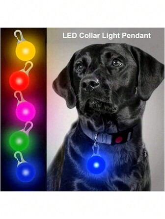 1pc Random Pet Luminous Pendant Anti-Lost Tag, Light Up Your Dog's Night Walks!
