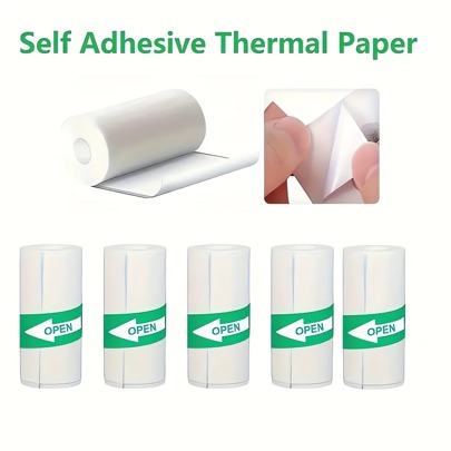 Self-Adhesive Printing Paper, 5/10 Roll Portable Wireless Thermal Printer Stickers, Suitable For Mini Printer Paper And Most Instant Printing Cameras Back To School