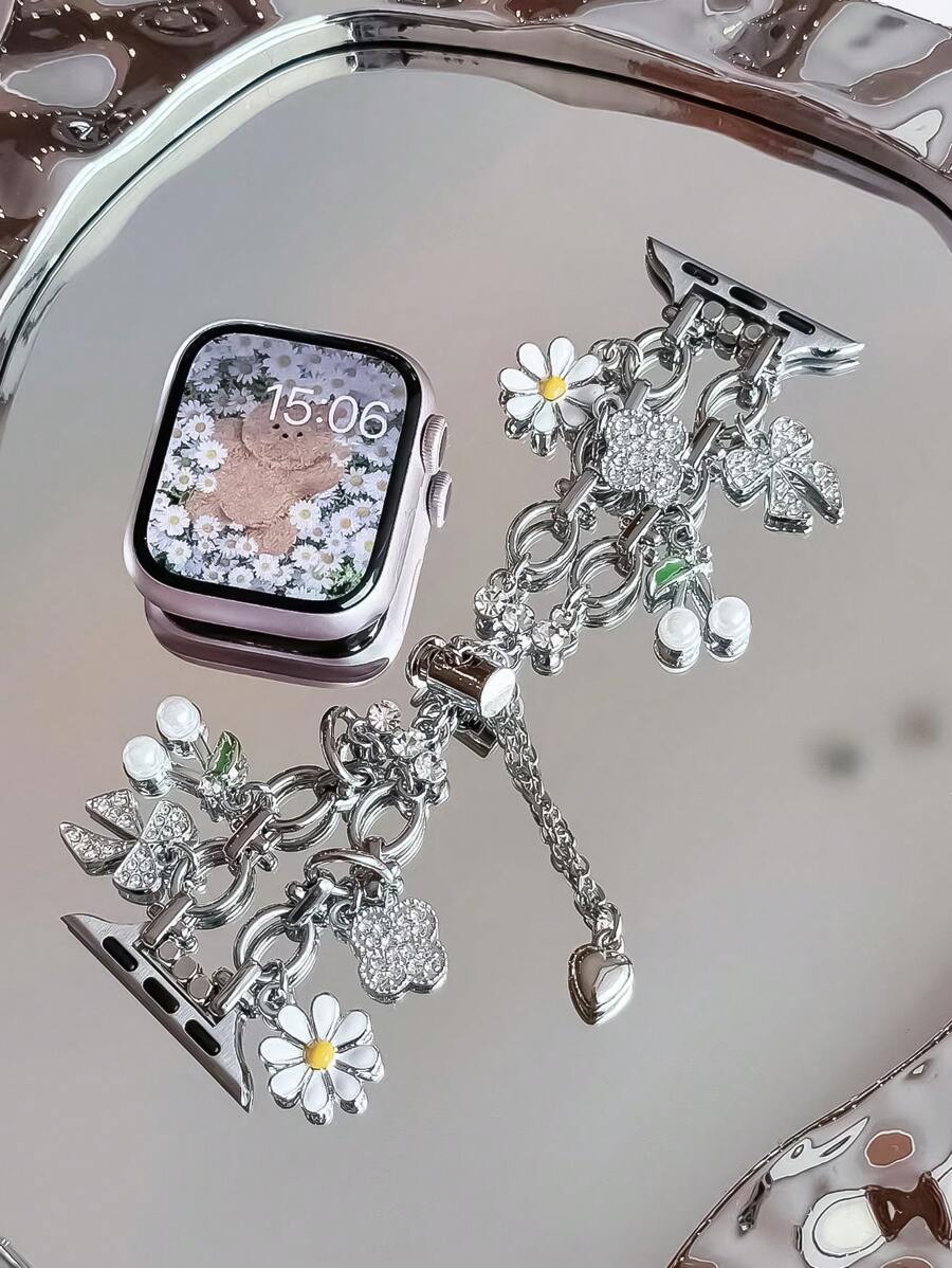 1 chiếc dây đeo thời trang, vòng tay vàng, dành cho nữ, dây đôi bằng kim loại, tương thích với Apple Watch Series 10/9/8/7/SE/6/5/4, kích thước 38mm/40mm/41mm/42mm/44mm/45mm/46mm/49mm, dây đeo đồng hồ thông minh, vòng đeo tay nữ, thích hợp làm quà tặng hoặc cho bạn bè, dây đeo có thể điều chỉnh.