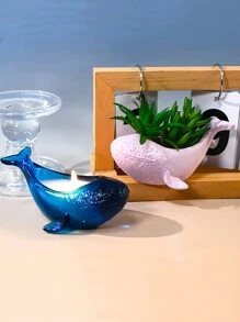 1 件 3D 鲸鱼烛台硅胶模具 DIY 石膏多肉植物花盆设计环氧树脂铸造模具家居装饰 - animal - 查看 3