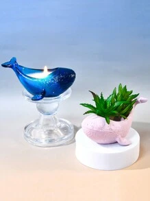 1 件 3D 鲸鱼烛台硅胶模具 DIY 石膏多肉植物花盆设计环氧树脂铸造模具家居装饰 - animal - 查看 5