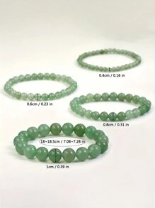 1 Vòng Tay Aventurine Xanh-Cơ Hội & Thành Công Vòng Tay Đá Quý May Mắn Biểu Hiện Và Thịnh Vượng Phong Phú Vòng Tay Dành Cho Nữ - màu xanh lá - Xem 8