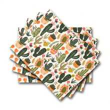 4 Pieces Set Of Luxurious Linen Placemats With Gothic Skull Design - Adds Elegance To Your Table Setting - Perfect For Halloween Decorations And Home Kitchen Table Use - 12x18 Inch Table Mats Halloween Party - Multicolor - View 2